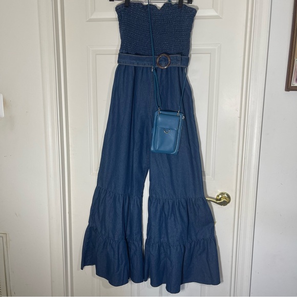 Denim Strapless Romper 8 Super cute! - Picture 7 of 7